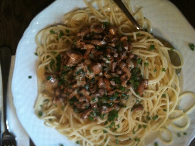 Spaghetti mit Pfifferlingen