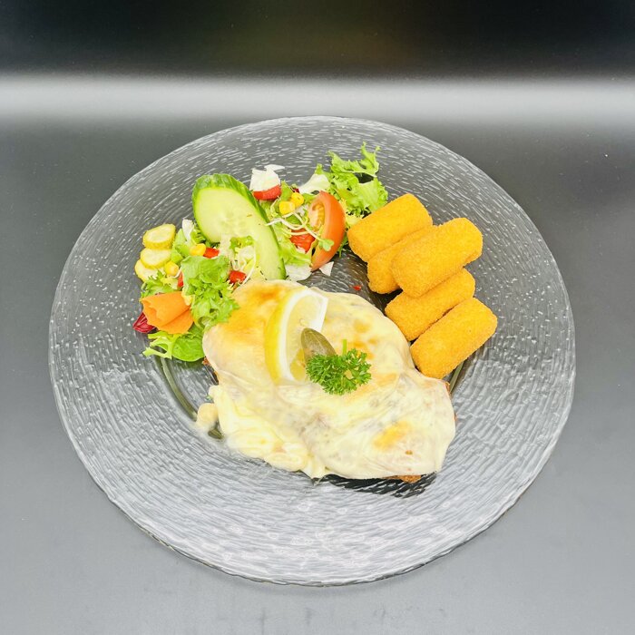 Schweineschnitzel "au four"