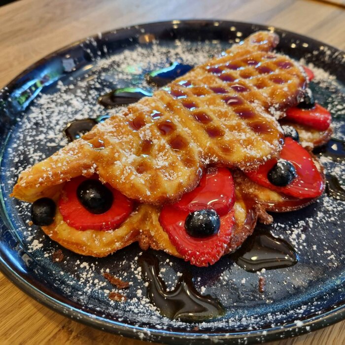 frische Butterwaffel mit Toppings, ganz nach Ihren Wünschen