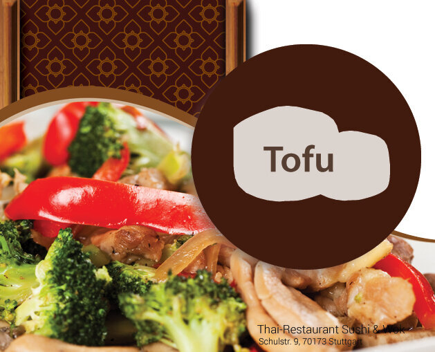 436. Bratgemüse (Pad Pak) Tofu ผัดผักรวมมิตร: Tofu