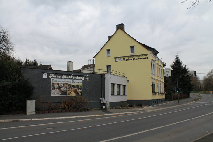 Außenansicht von der Strasse, Haus Kuckenberg, Burscheid