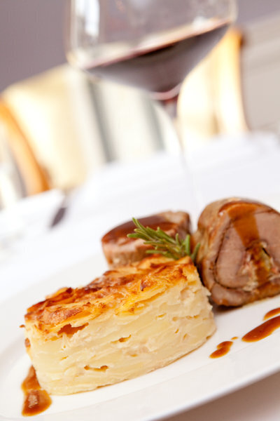 Speisen im Restaurant "Conrad", Teterow/Teschow