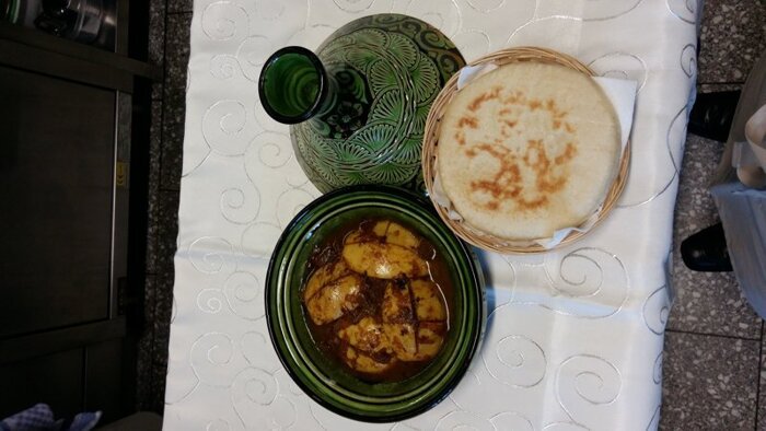 Quittenzwiebelgemüse im Tajine