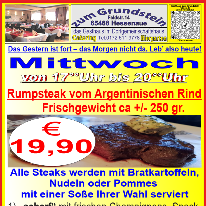 Rumpsteak vom Argentinischen Rind