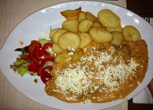 Schweinefilet mit Schafskäse