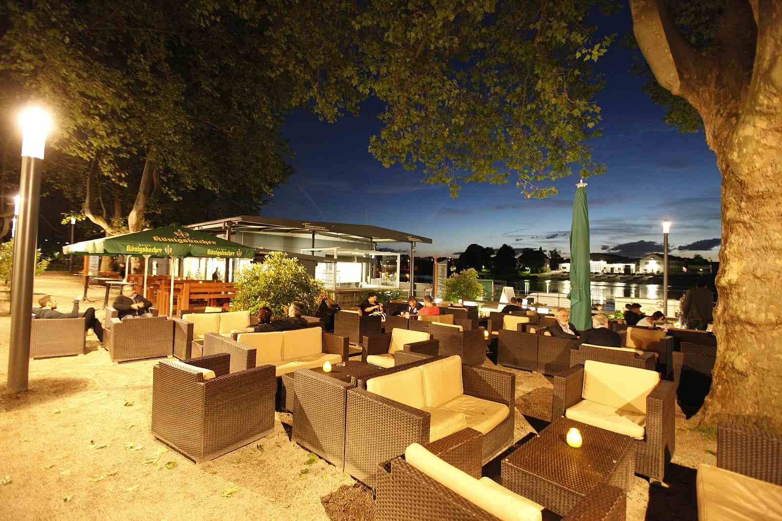 Königsbacher Biergarten am Deutschen Eck in Koblenz am Rhein –  speisekarte.de