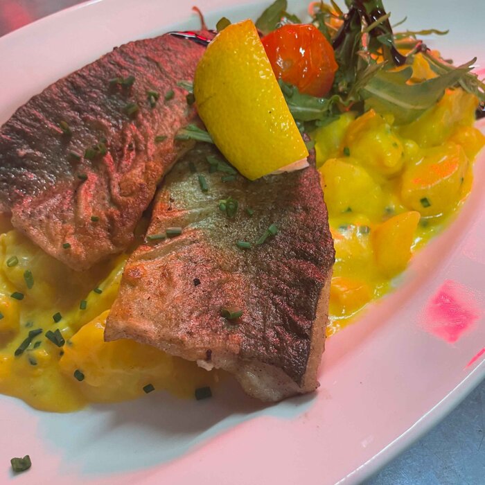 gebratenes Forellenfilet 