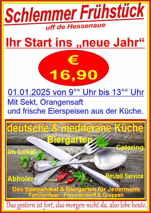 Schlemmer Buffet Neujahr