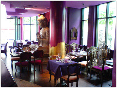 Blick in die Gaststube des Shalimar - The Indian Restaurant, Hamburg, ABC-Straße