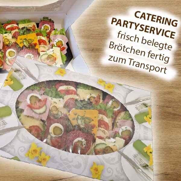 Catering für Raum Halle Saale, Saalekreis und Merseburg - frisch belegte Brötchen, Baguettes, Schnitten und Canapes - Lieferung zur Veranstaltung, Feier, Hochzeit, Geburtstag, Vereinsfeier