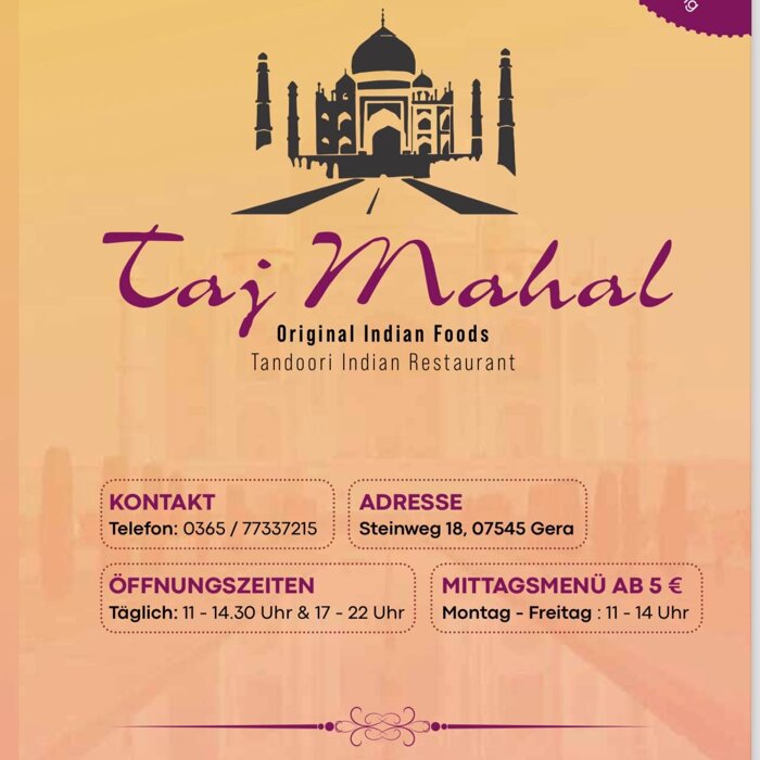 Profilbild von Taj Mahal - Indisches Spezialitäten Restaurant