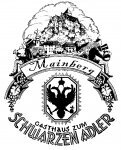 Logo des Gasthauses „Zum Schwarzen Adler“, Schonungen - Mainberg