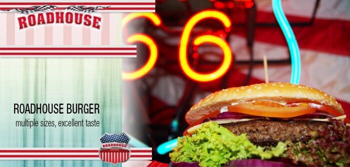 Unser beliebter Roadhouse Burger