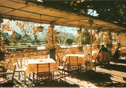 Garten, Restaurant im Hotel Krone-Post