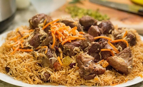 Qabili-Palau: speziell afghanisches Reisgericht mit Lammfleisch