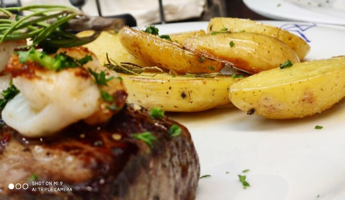 Surf and Turf  Steak von der argentinischen Rinderhüfte