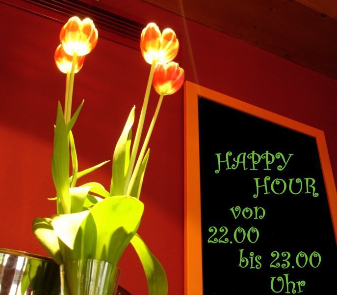 Happy Hour von 22.00 bis 23.00 Uhr