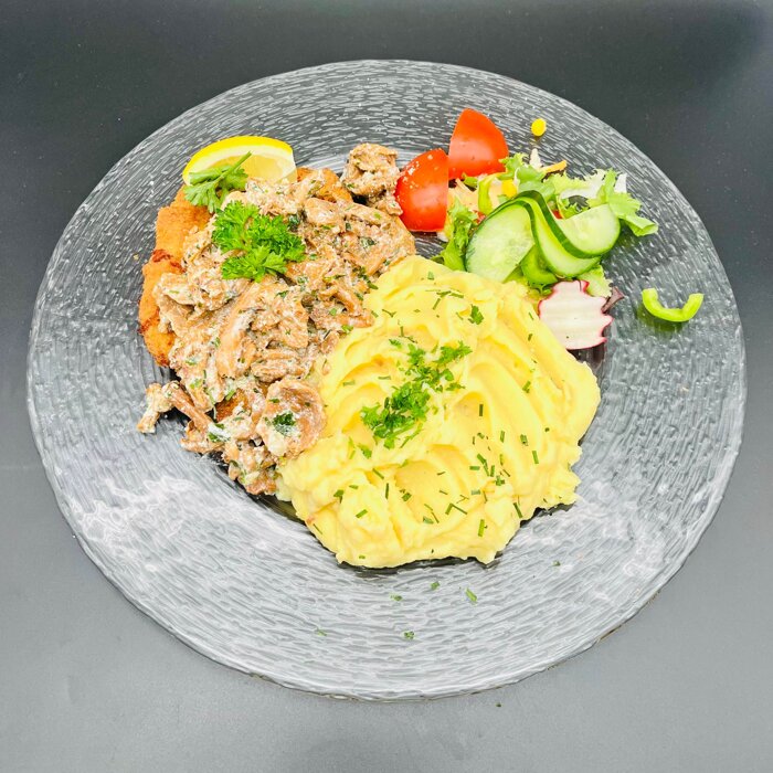 Schnitzel mit Pfifferlingen 