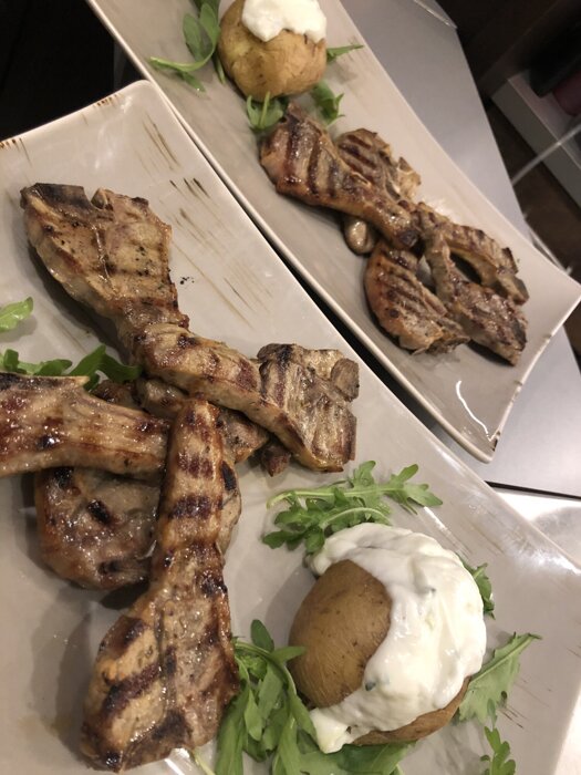 Lammkoteletts vom Grill mit kartoffel und Zaziki .!!!  Restaurant Poseidon  Ingolstadt .!!!  Tel: 0841/34967 & 0841/34910 Guten Appetit “KALI OREKSI”
