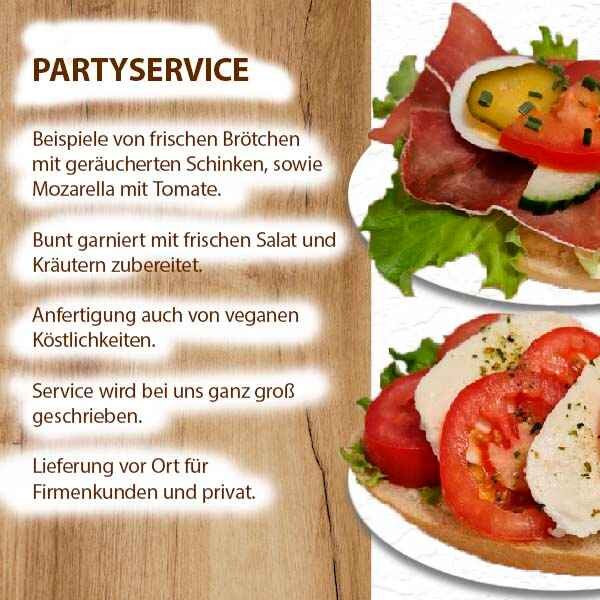 Partyservice für Raum Halle Saale - belegte Brötchen, Baguettes, Schnitten und Canapes - Servierfertig für Veranstaltungen, Feiern, Hochzeiten vom Bäcker und Konditor aus Halle (Saale) in Sachsen-Anhalt