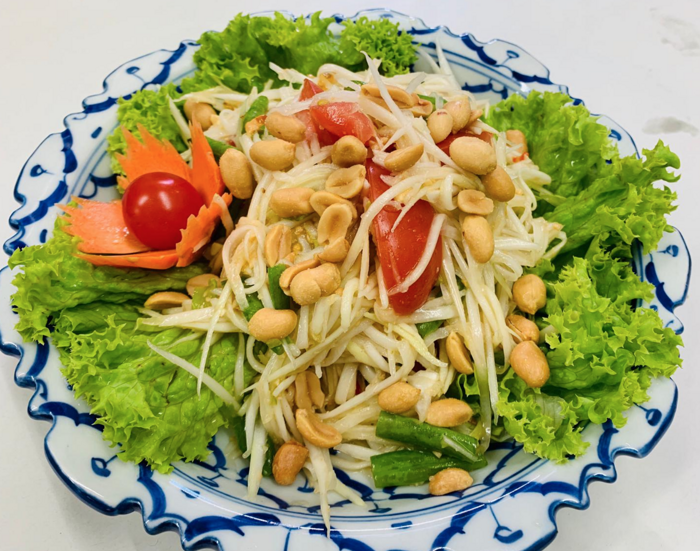 Y6 Papayasalat ist beliebten Salat des Thailand